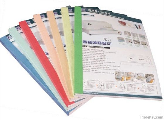 PVC binding cover 250g leather white color binding cover PET bindingco