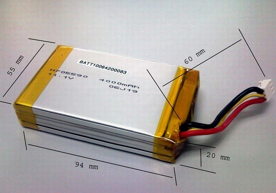 Li-Polymer rechargeable battery H705590 3.7V 4000mAh with UL