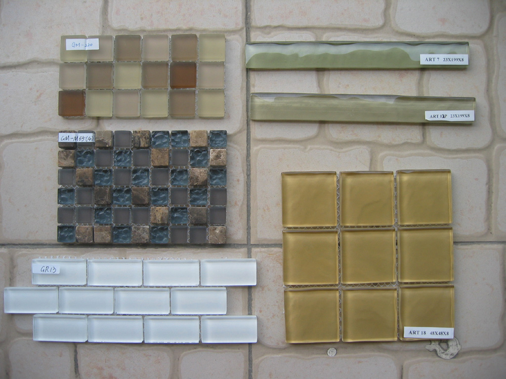 Ceramic tiles, Glass mosaic, Sanitary ware.