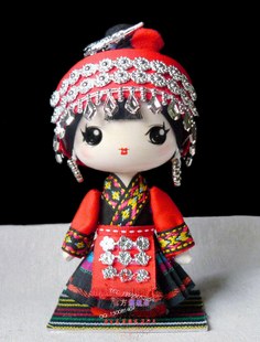 Chinese Minority Craft Dolls - Miao girl