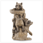 Raccoon Pedestal Birdfeeder