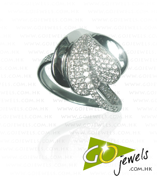micropave - micro pave - 925 silver ring with CZ