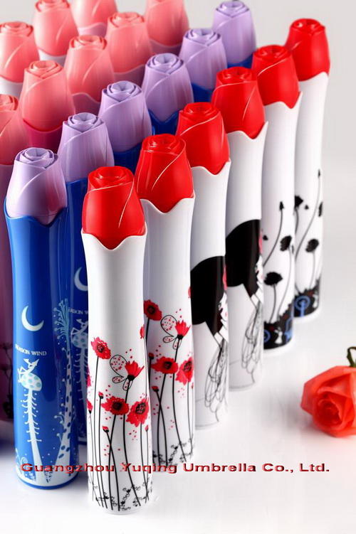 fashion design rose handle bottle umbrella