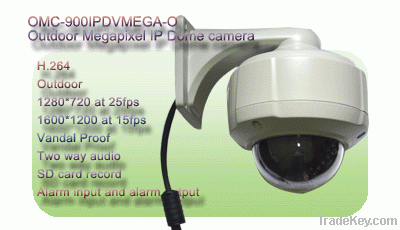 Outdoor Vandal Proof 5Megapixel IP network PoE Dome Camera