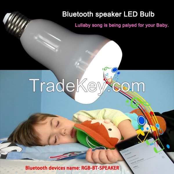 Remote control 9W RGB lamp with bluetooth speaker