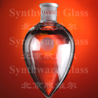 Lab Glassware - Flask, Pear Shape, Single Neck