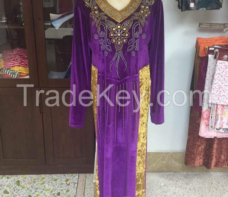 high quality velourFABRIC arab robe