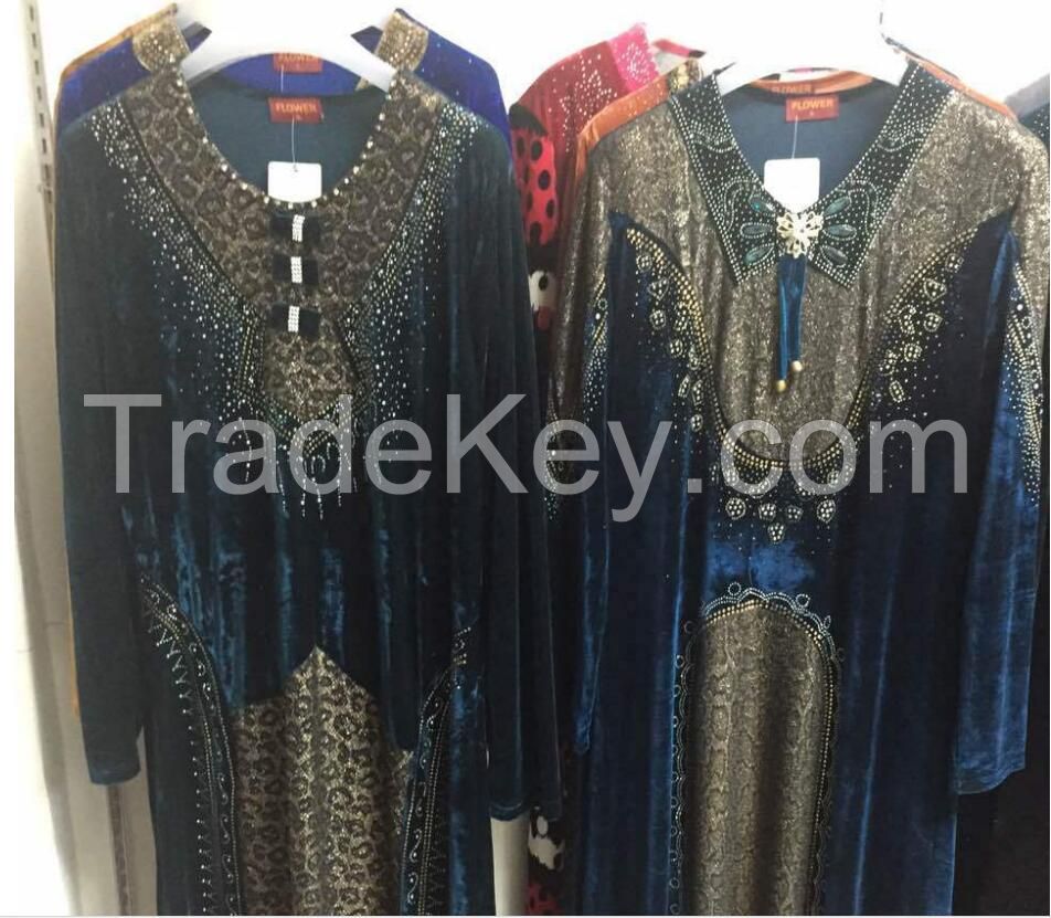 high quality velourFABRIC arab robe