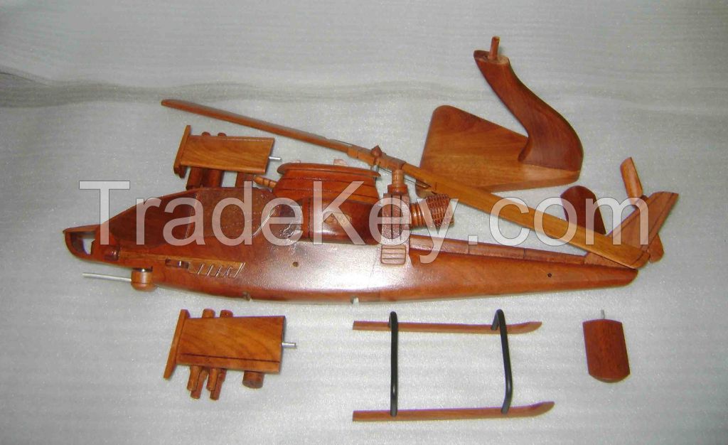 Wooden Helicopter of many models - Home decor