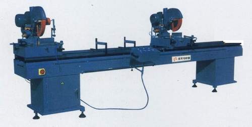 Double mitre saw for aluminum and PVC profile