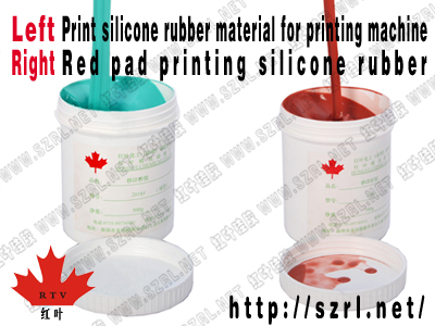 Silicone rubber for pad printing