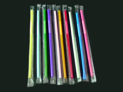 poly opp film wrapped flexible straws