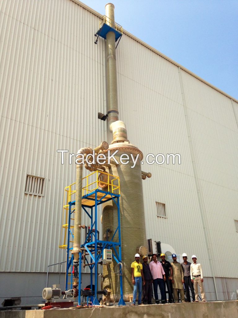 FRP Fume gas scrubber