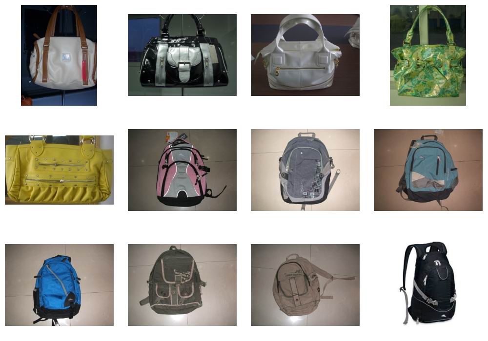 handbags and backpacks