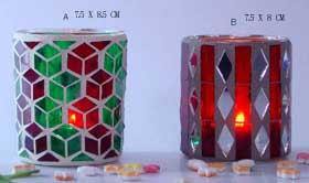 Mosaic candle holder