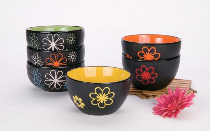 Ceramic soup bowl and spoon colorful spoon bowl rice bowl noodle bowl grue bowl