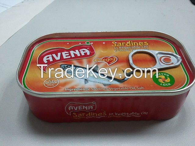 CANNED SARDINE IN VEG OIL 125GX50