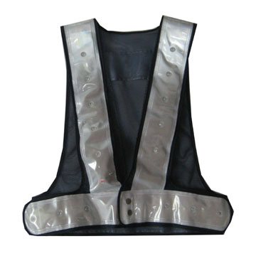 Safety Vest with LED or EL Lights