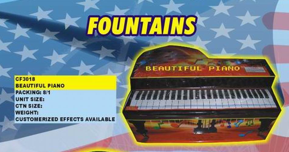 piano fountain fireworks