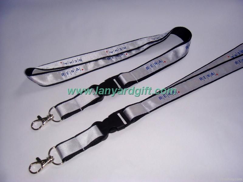 silvery color sation lanyard