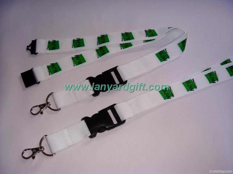 white color double layer lanyard