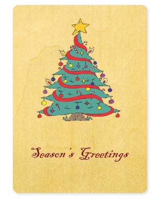 wooden christmas card 2