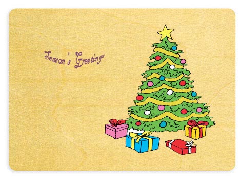 wooden christmas card 3