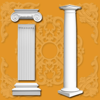 Polyurethene decorative pilaster and column