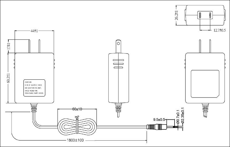 5V2.5A Plug In Adaptor, Power supply, USA, Japanese Plug