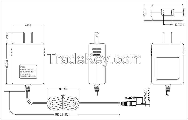 12V1.25A CCTV Power Adapter, IP Camera Power Adapter