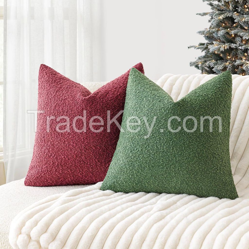 Solid Color Soft Chenille Modern Decorative Square Throw Pillow Cover Cushion Cover for Sofa Bedroom