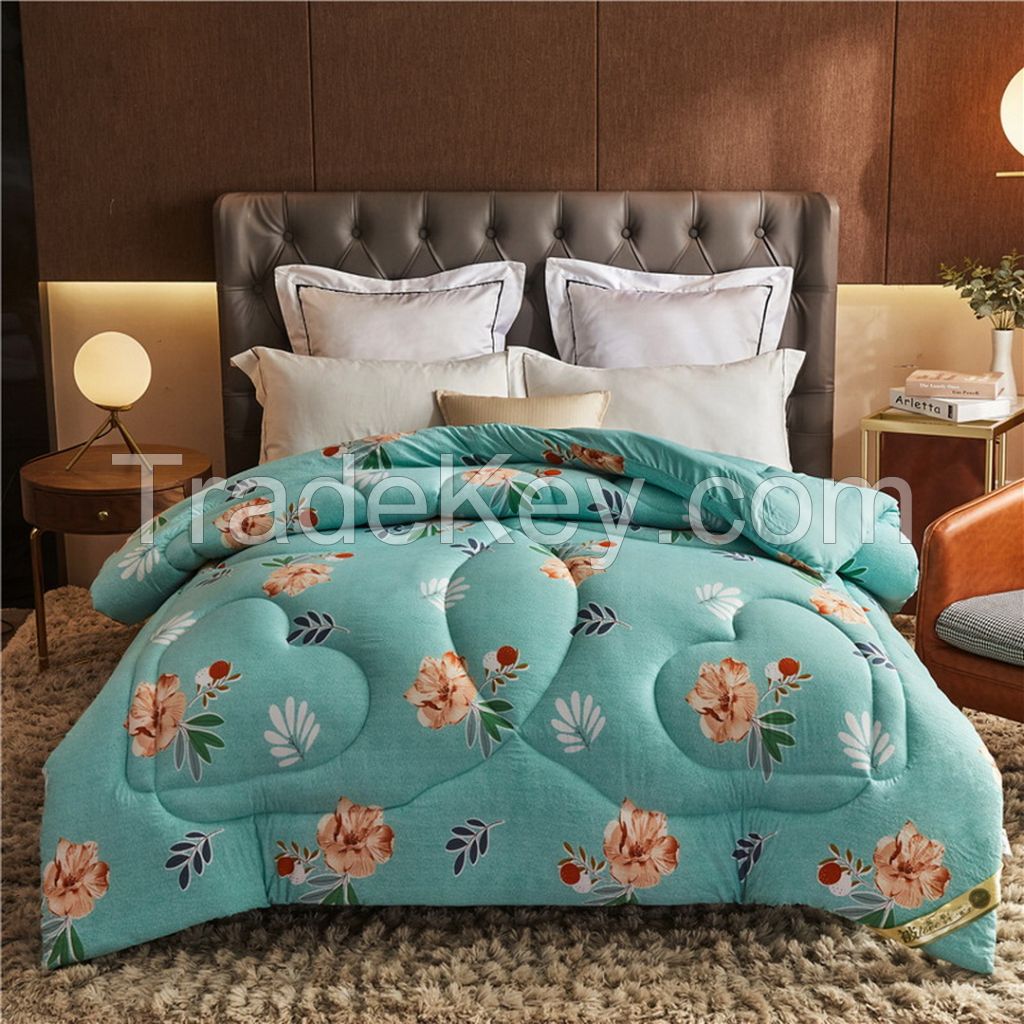 Wholesale 100% polyester microfiber printing duvet comforter for all seasons