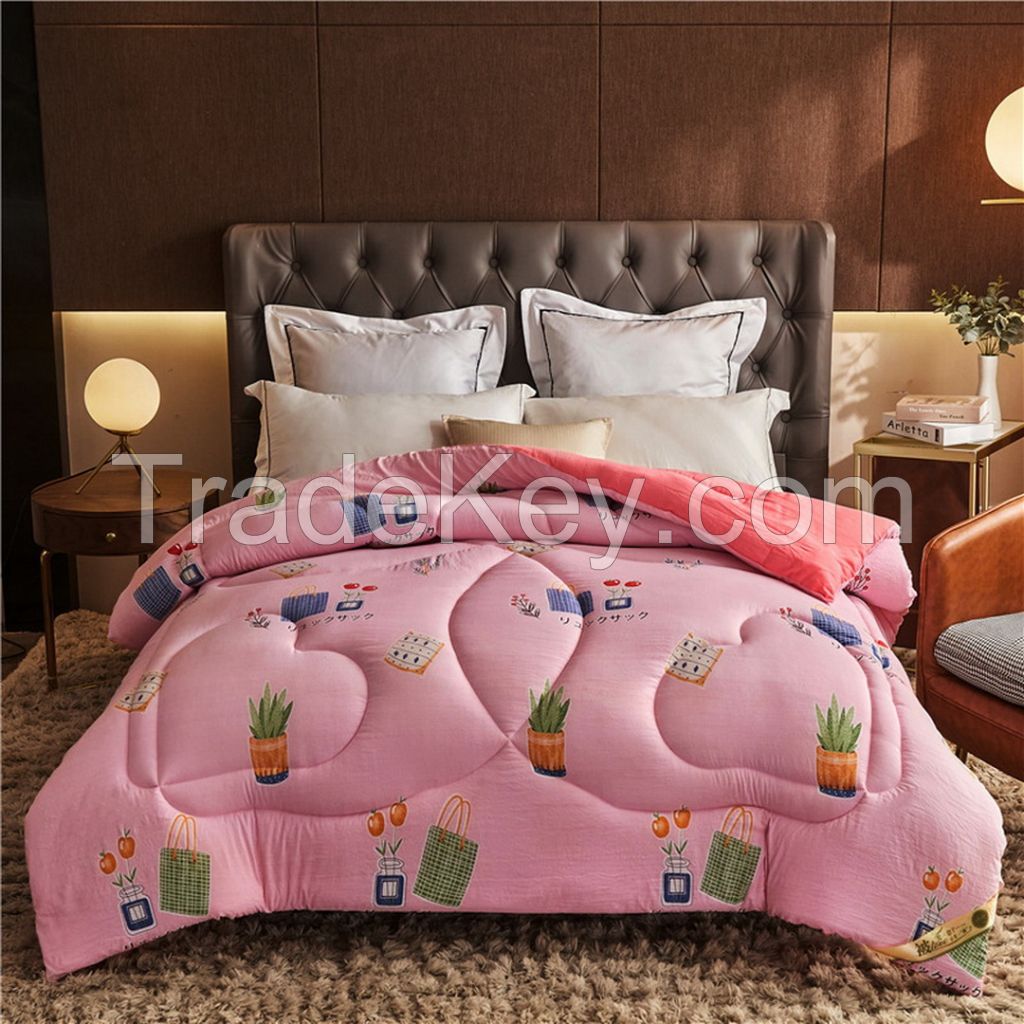 Wholesale 100% polyester microfiber printing duvet comforter for all seasons