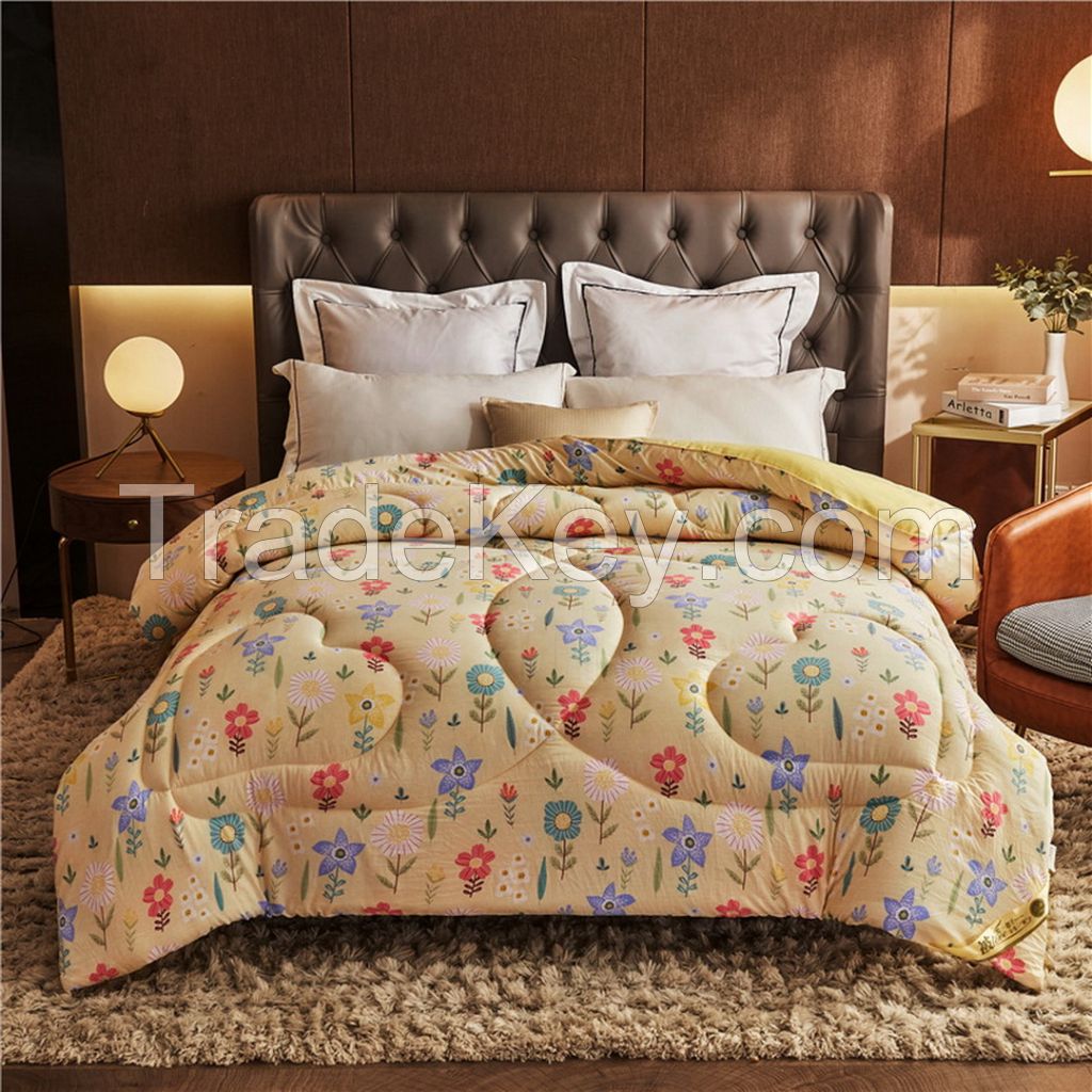 Wholesale 100% polyester microfiber printing duvet comforter for all seasons