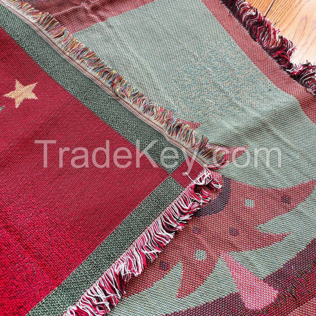 Multifunctional sofa cover throw blanket with Christmas Tree