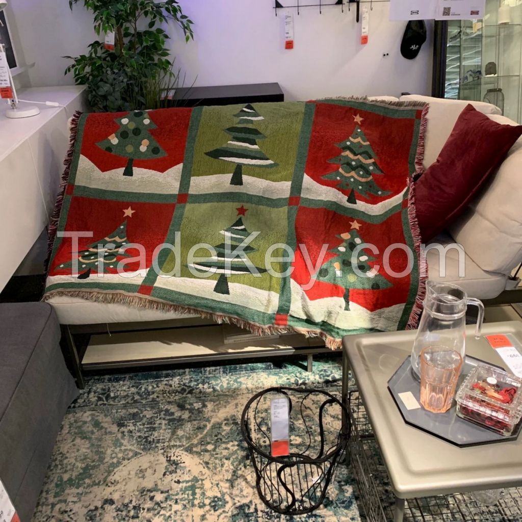 Multifunctional sofa cover throw blanket with Christmas Tree