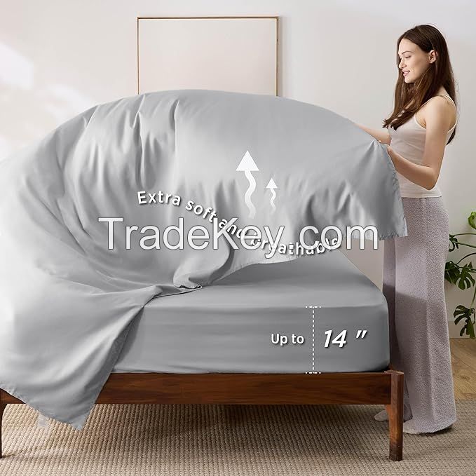 Comforters Queen Size, All Season Duvet Insert, Down Alternative Box Stitched Bed Comforter with Corner Tabs, Machine Washable