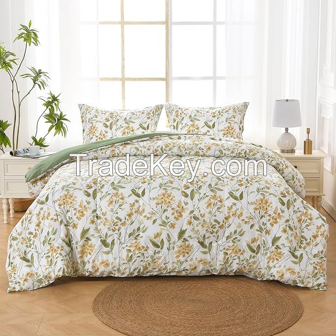Factory Custom Wholesale Cheap 3pcs Polyester baby bedding set Purple Printed Duvet Bedding Set