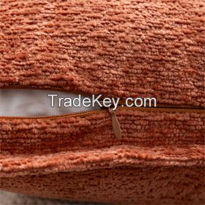 Soild Chenille Cushion Cases Soft Textured Square Couch Pillows Cover  Accent Farmhouse Pillowcases for Bed