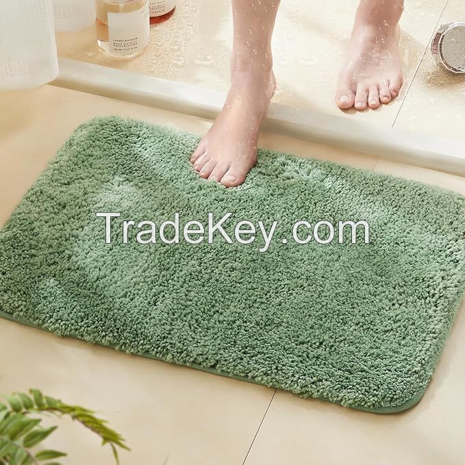 Super Soft Shaggy Bathroom Rugs, Absorbent Thick Non Slip Microfiber Bath Rugs, Quick Dry Machine Washable Bath Mat