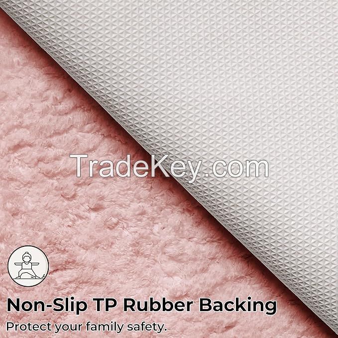 Quick Drying Diatomite Bath Mat Fast Absorbent Non-Slip Floor Rug Rubber Backed for Bathroom Kitchen Shower Bath Rug