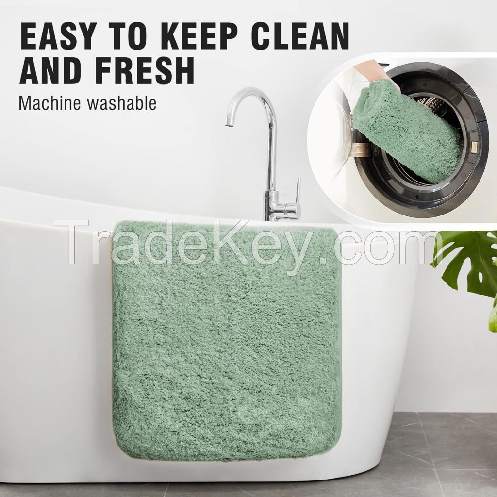 Super Soft Shaggy Bathroom Rugs, Absorbent Thick Non Slip Microfiber Bath Rugs, Quick Dry Machine Washable Bath Mat