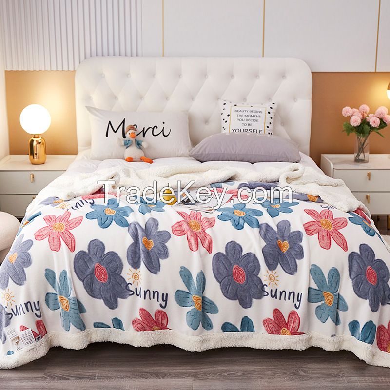Customized Double Fuzzy Checkerboard Throw Blanket Custom Print Plaid Wholesale Flannel Throw Blankets