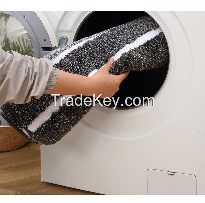 Bathroom Rug Non Slip Bath Mat for Bathroom  Water Absorbent Soft Microfiber Shaggy Bathroom Mat Machine Washable Bath Rug