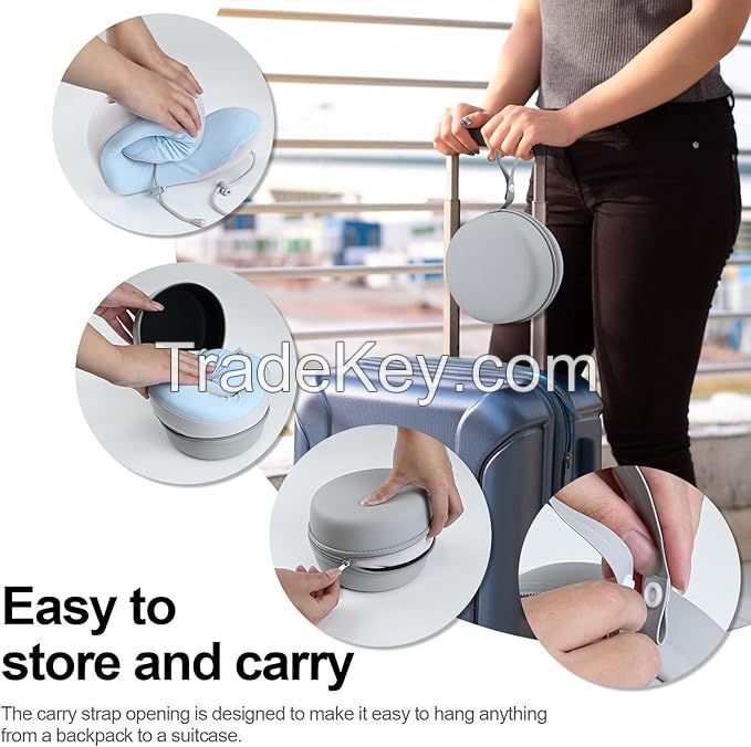 Travel Neck Pillow for Airplanes Easy-to-Carry Travel Pillows Portable Neck Pillow for Travel Essentials Memory Foam Neck Pillow 