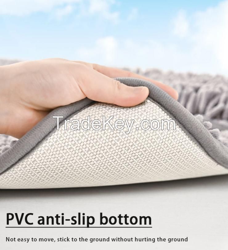 Bathroom Rugs Thick Chenille Bath Mats Absorbent and Washable Bath Rug Non-Slip Plush and Soft Rugs for Bathroom Shower mat