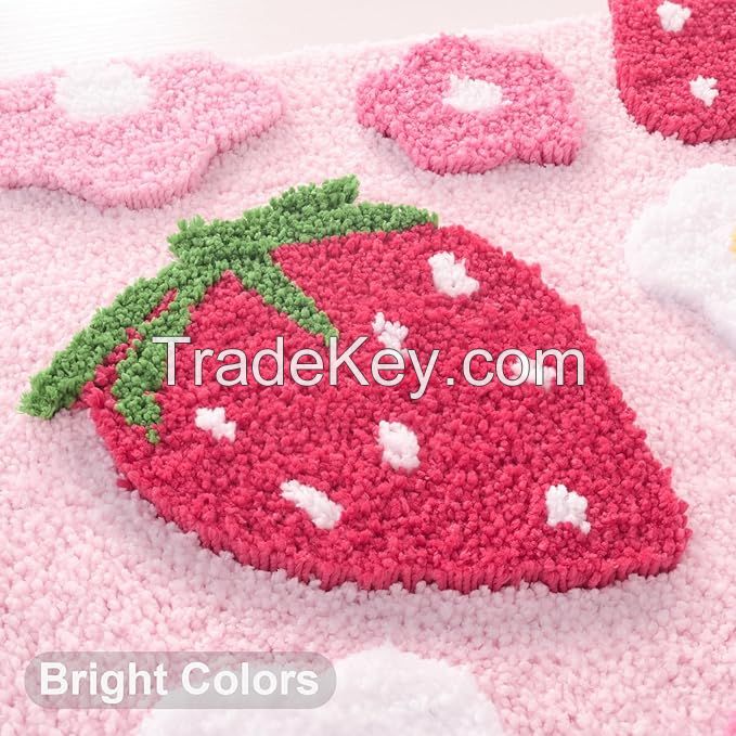 Custom Tufted Bathroom Rugs Non Slip Water Absorbent Cute Bath Rug Soft Microfiber Bath Mat