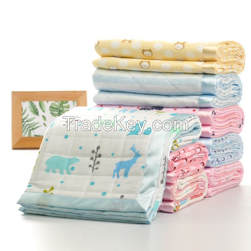 Wholesale cotton Baby Blankets for Boys Girls Swaddle Blankets Neutral Soft Lightweight Toddler and Kids Throw Blankets