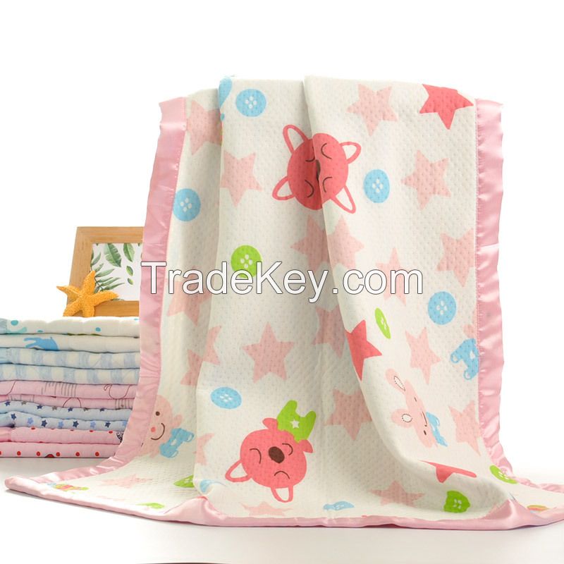 Wholesale cotton Baby Blankets for Boys Girls Swaddle Blankets Neutral Soft Lightweight Toddler and Kids Throw Blankets