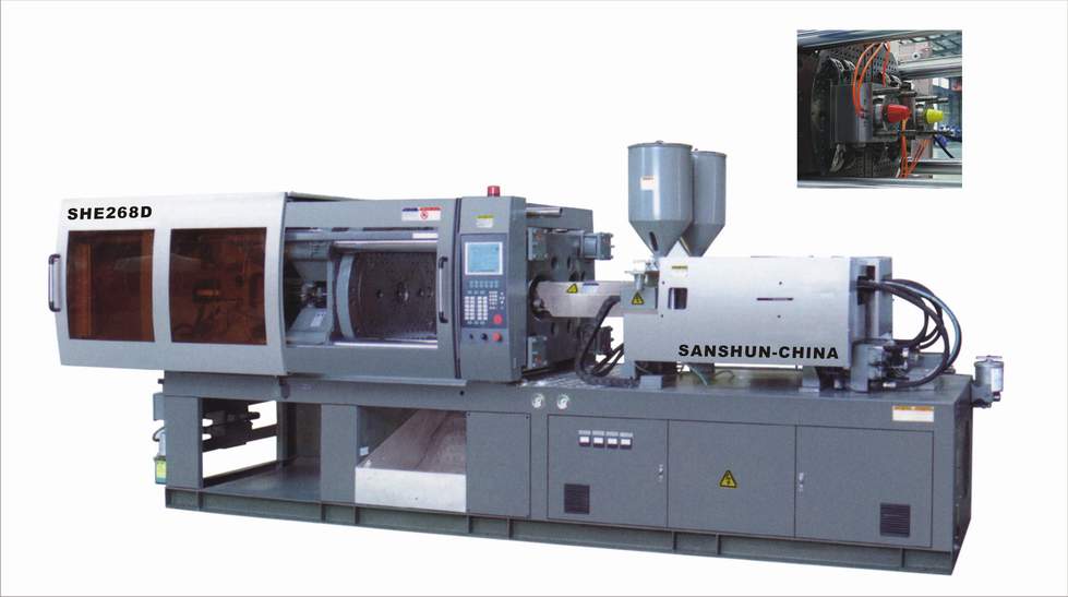 Double color plastic injection molding machine